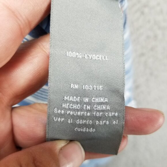 Sharagano Dress Womens Large Blue Striped Sleeveless Summer Dress - Picture 3 of 10